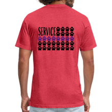 Load image into Gallery viewer, K9s Lead the Way - Service - Fitted Cotton/Poly T-Shirt by Next Level - heather red