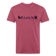 Load image into Gallery viewer, K9s Lead the Way - Service - Fitted Cotton/Poly T-Shirt by Next Level - heather burgundy