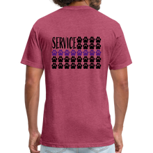 Load image into Gallery viewer, K9s Lead the Way - Service - Fitted Cotton/Poly T-Shirt by Next Level - heather burgundy
