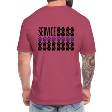 Load image into Gallery viewer, K9s Lead the Way - Service - Fitted Cotton/Poly T-Shirt by Next Level - heather burgundy