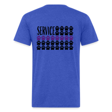 Load image into Gallery viewer, K9s Lead the Way - Service - Fitted Cotton/Poly T-Shirt by Next Level - heather royal