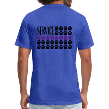 Load image into Gallery viewer, K9s Lead the Way - Service - Fitted Cotton/Poly T-Shirt by Next Level - heather royal