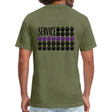 Load image into Gallery viewer, K9s Lead the Way - Service - Fitted Cotton/Poly T-Shirt by Next Level - heather military green