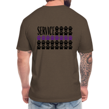 Load image into Gallery viewer, K9s Lead the Way - Service - Fitted Cotton/Poly T-Shirt by Next Level - heather espresso