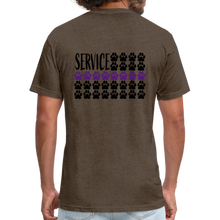 Load image into Gallery viewer, K9s Lead the Way - Service - Fitted Cotton/Poly T-Shirt by Next Level - heather espresso