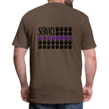 Load image into Gallery viewer, K9s Lead the Way - Service - Fitted Cotton/Poly T-Shirt by Next Level - heather espresso
