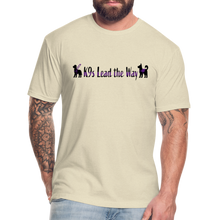 Load image into Gallery viewer, K9s Lead the Way - Service - Fitted Cotton/Poly T-Shirt by Next Level - heather cream