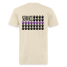 Load image into Gallery viewer, K9s Lead the Way - Service - Fitted Cotton/Poly T-Shirt by Next Level - heather cream