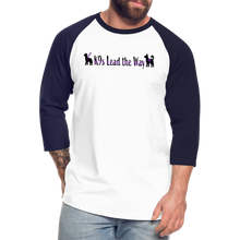Load image into Gallery viewer, K9s Lead the Way - Service - Baseball T-Shirt - white/navy