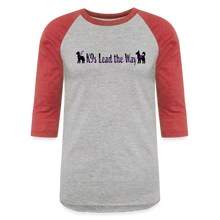 Load image into Gallery viewer, K9s Lead the Way - Service - Baseball T-Shirt - heather gray/red