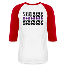 Load image into Gallery viewer, K9s Lead the Way - Service - Baseball T-Shirt - white/red