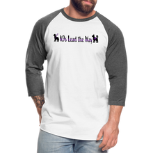 Load image into Gallery viewer, K9s Lead the Way - Service - Baseball T-Shirt - white/charcoal