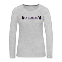 Load image into Gallery viewer, K9s Lead the Way - Service - Women's Premium Long Sleeve T-Shirt - heather gray