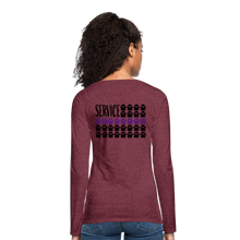 Load image into Gallery viewer, K9s Lead the Way - Service - Women's Premium Long Sleeve T-Shirt - heather burgundy