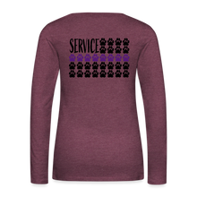 Load image into Gallery viewer, K9s Lead the Way - Service - Women's Premium Long Sleeve T-Shirt - heather burgundy