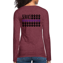 Load image into Gallery viewer, K9s Lead the Way - Service - Women's Premium Long Sleeve T-Shirt - heather burgundy