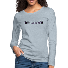 Load image into Gallery viewer, K9s Lead the Way - Service - Women's Premium Long Sleeve T-Shirt - heather ice blue