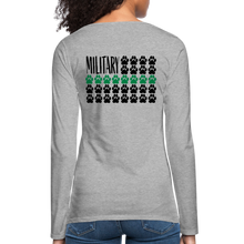 Load image into Gallery viewer, K9s Lead the Way - Military - Women's Premium Long Sleeve T-Shirt - heather gray