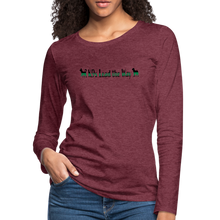 Load image into Gallery viewer, K9s Lead the Way - Military - Women's Premium Long Sleeve T-Shirt - heather burgundy