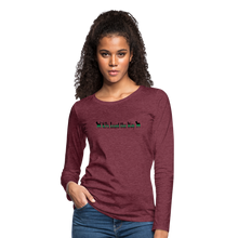Load image into Gallery viewer, K9s Lead the Way - Military - Women's Premium Long Sleeve T-Shirt - heather burgundy