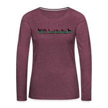 Load image into Gallery viewer, K9s Lead the Way - Military - Women's Premium Long Sleeve T-Shirt - heather burgundy