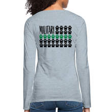 Load image into Gallery viewer, K9s Lead the Way - Military - Women's Premium Long Sleeve T-Shirt - heather ice blue
