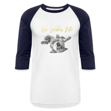 Load image into Gallery viewer, The Golden Life - Baseball T-Shirt - white/navy
