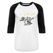 Load image into Gallery viewer, The Golden Life - Baseball T-Shirt - white/black
