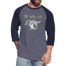 Load image into Gallery viewer, The Golden Life - Baseball T-Shirt - heather blue/navy