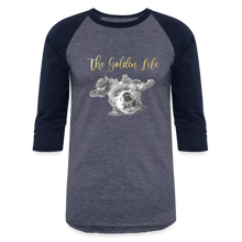Load image into Gallery viewer, The Golden Life - Baseball T-Shirt - heather blue/navy