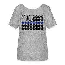 Load image into Gallery viewer, K9s Lead the Way - Police - Women’s Flowy T-Shirt - heather grey