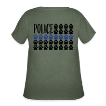 Load image into Gallery viewer, K9s Lead the Way - Police - Women’s Curvy T-Shirt - heather military green