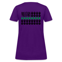 Load image into Gallery viewer, K9s Lead the Way - Military - Women's T-Shirt - purple