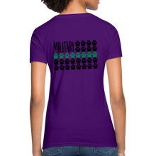 Load image into Gallery viewer, K9s Lead the Way - Military - Women's T-Shirt - purple