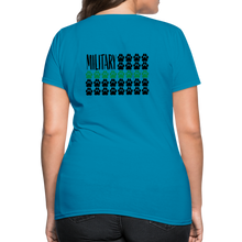 Load image into Gallery viewer, K9s Lead the Way - Military - Women's T-Shirt - turquoise