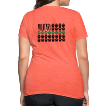 Load image into Gallery viewer, K9s Lead the Way - Military - Women's T-Shirt - heather coral