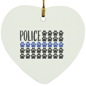 Police Heart Ornament