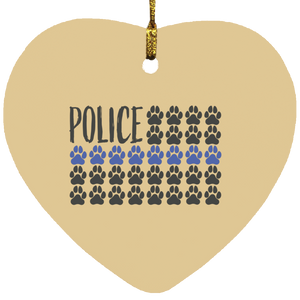 Police Heart Ornament