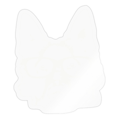 White Logo Sticker (No Words) - transparent glossy