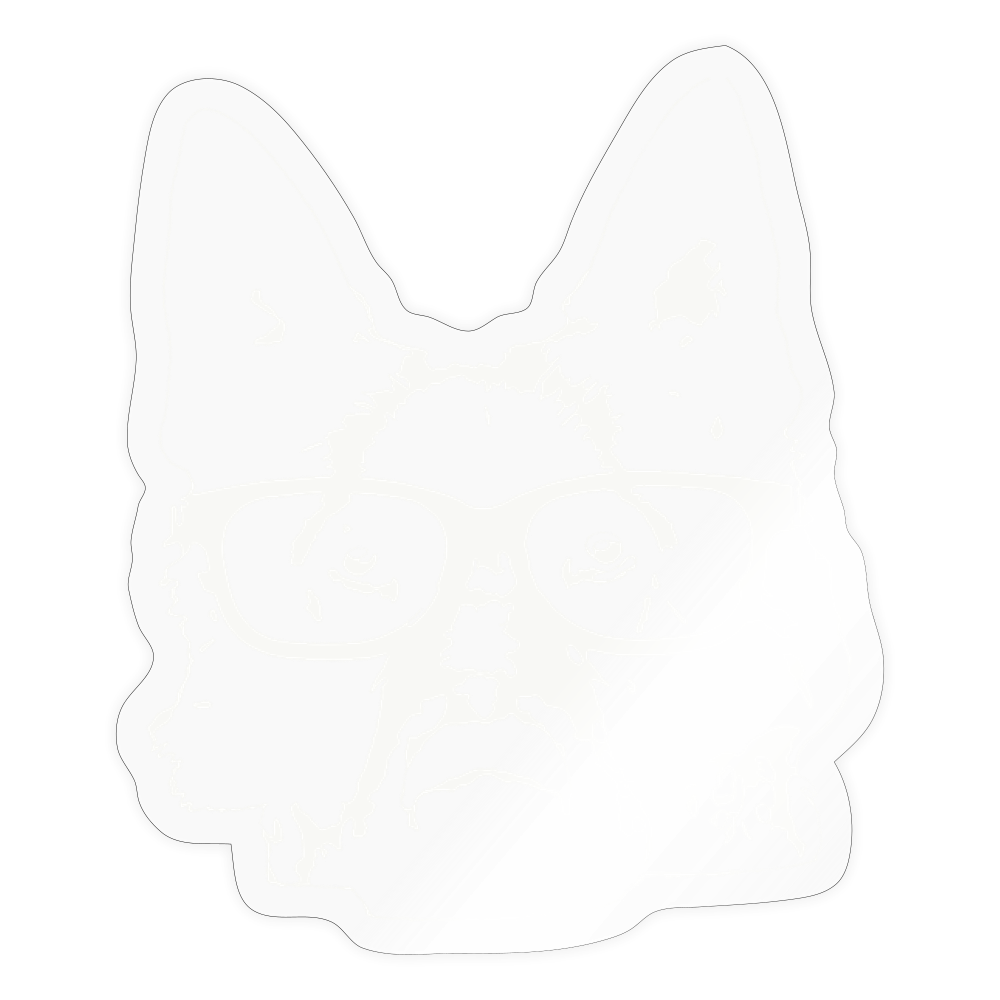 White Logo Sticker (No Words) - transparent glossy