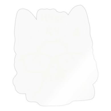 White Logo Sticker - transparent glossy