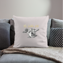Load image into Gallery viewer, The Golden Life Throw Pillow Cover 18” x 18” - light taupe
