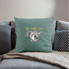 Load image into Gallery viewer, The Golden Life Throw Pillow Cover 18” x 18” - cypress green
