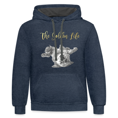 The Golden Life - Contrast Hoodie - indigo heather/asphalt