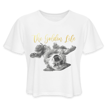 Load image into Gallery viewer, The Golden Life - Women&#39;s Cropped T-Shirt - white
