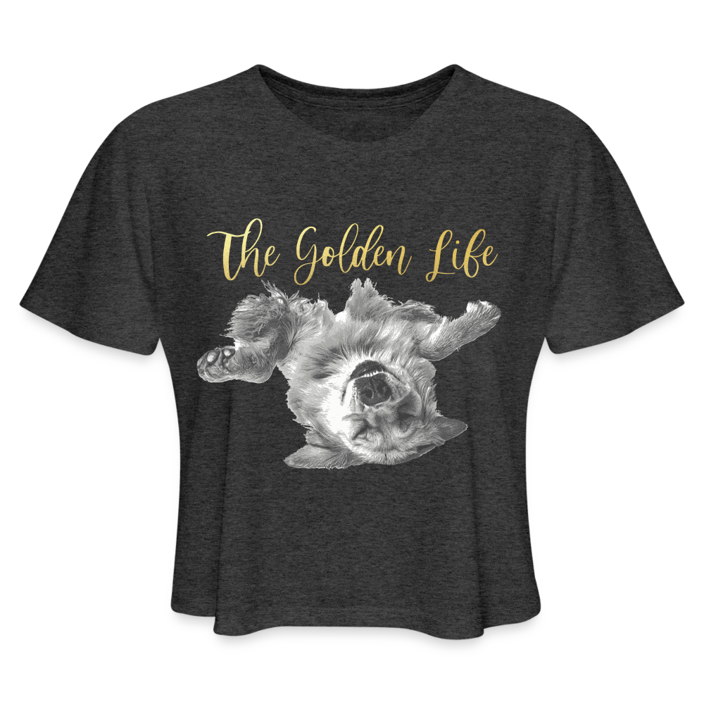 The Golden Life - Women's Cropped T-Shirt - deep heather