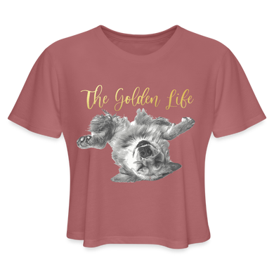 The Golden Life - Women's Cropped T-Shirt - mauve