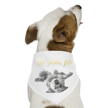 Load image into Gallery viewer, The Golden Life - Dog Bandana - white
