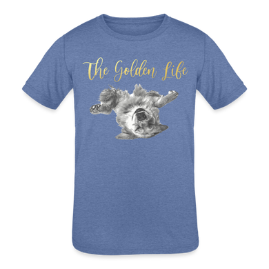 The Golden Life - Kids' Tri-Blend T-Shirt - heather blue