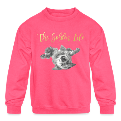 The Golden Life - Kids' Crewneck Sweatshirt - neon pink